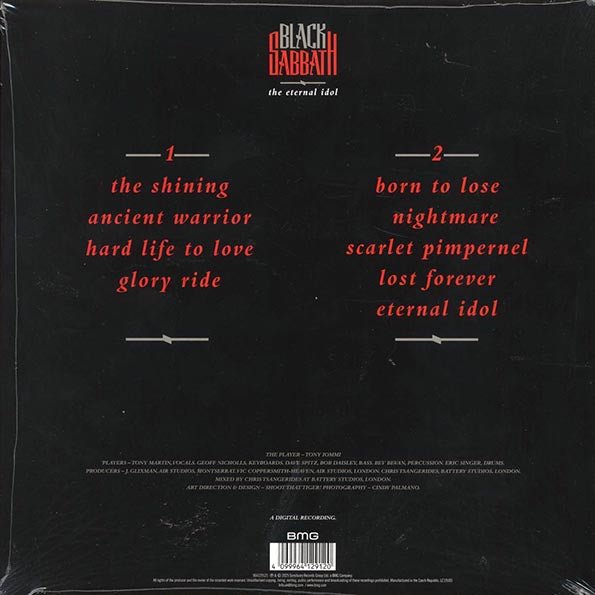 Black Sabbath – The Eternal Idol - LP - Record Store Day Limited Edition, Reissue, Remastered, Translucent Ruby - Includes an insert