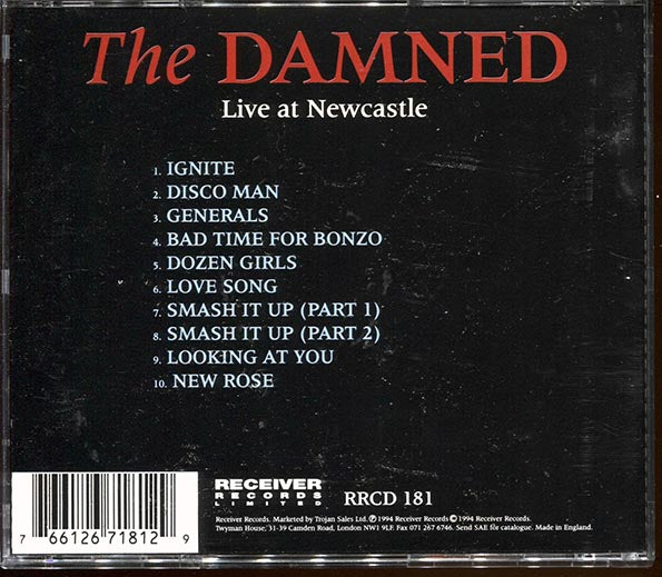 The Damned – Live At Newcastle - CD