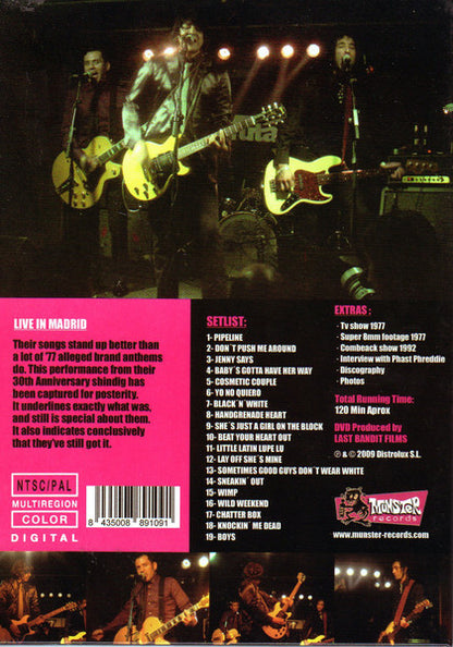 The Zeros – Live In Madrid - DVD - 2009 - Munster Records – MR DVD 009