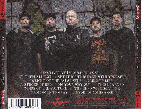 Hatebreed – Weight Of The False Self - CD - 2020 - Nuclear Blast – 27361 48952, Nuclear Blast – NB 4895-2