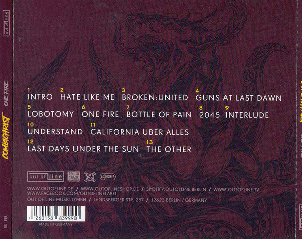 Combichrist – One Fire - CD - 2019 - Out Of Line – OUT 999 - NUEVO / PRECINTADO - NEW / SEALED.
