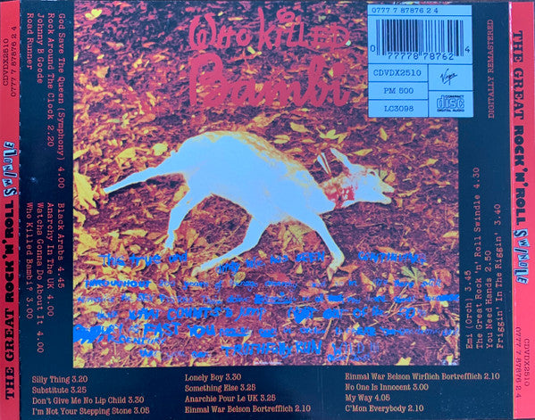 Sex Pistols – The Great Rock 'N' Roll Swindle - CD - Nuevo sin usar pero no precintado.