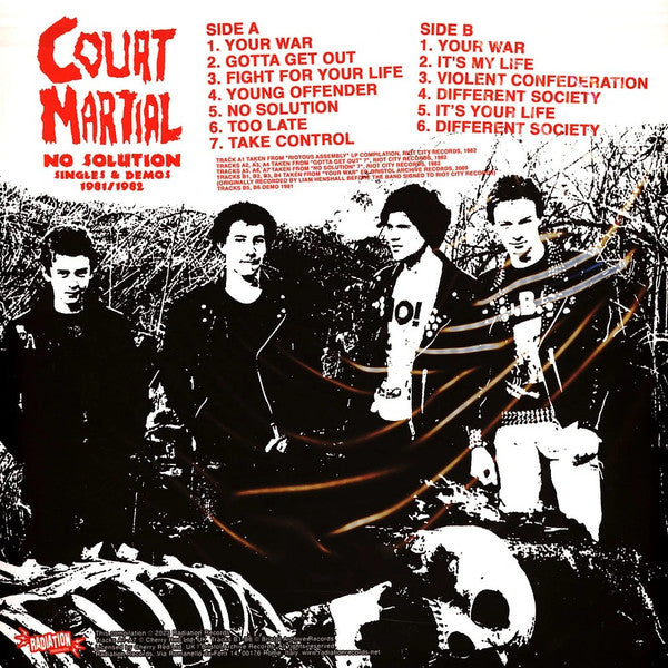 Court Martial - No Solution (Singles & Demos 1981 / 1982) (LP, Comp, RE)