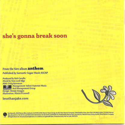Less Than Jake – She's Gonna Break Soon - CD, Single, Promo - 2003 - Sire – PRO3978