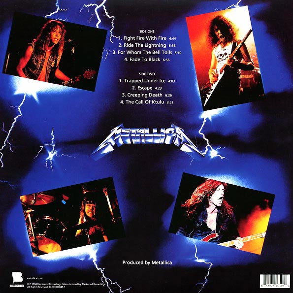Metallica – Ride The Lightning - LP - 180 gr. - Remastered from the original master tapes - Includes an insert