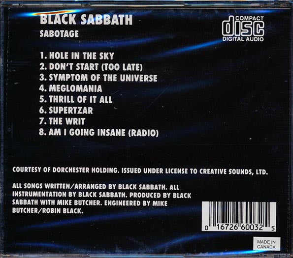 Black Sabbath - Sabotage - CD