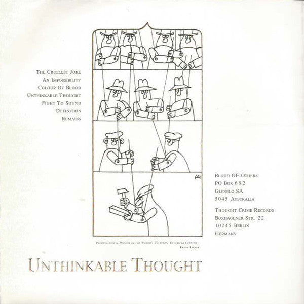 Blood Of Others – Unthinkable Thought - 7" - 2000 - Thought Crime Records – TCR 025 - Como Nuevo / Like New (M- / M-)