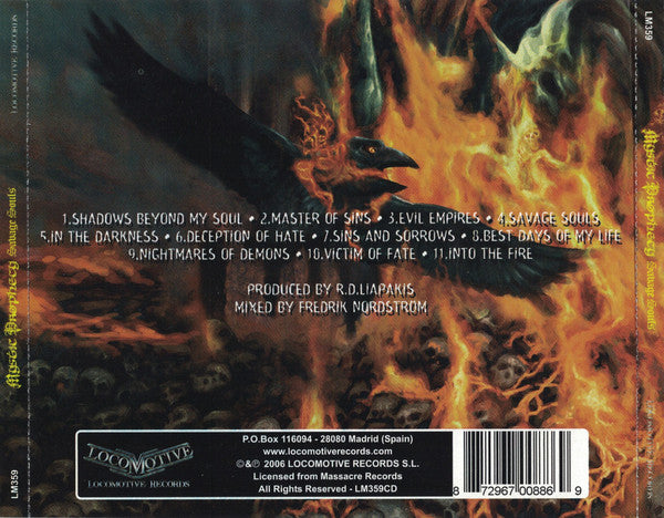 Mystic Prophecy – Savage Souls - CD - 2006 - Locomotive Records – LM359 - NUEVO / PRECINTADO - NEW / SEALED.