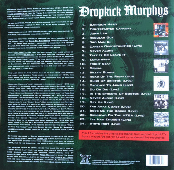 Dropkick Murphys - The Singles Collection (Volume 1 1996-1997) (2xLP, Comp, RE)