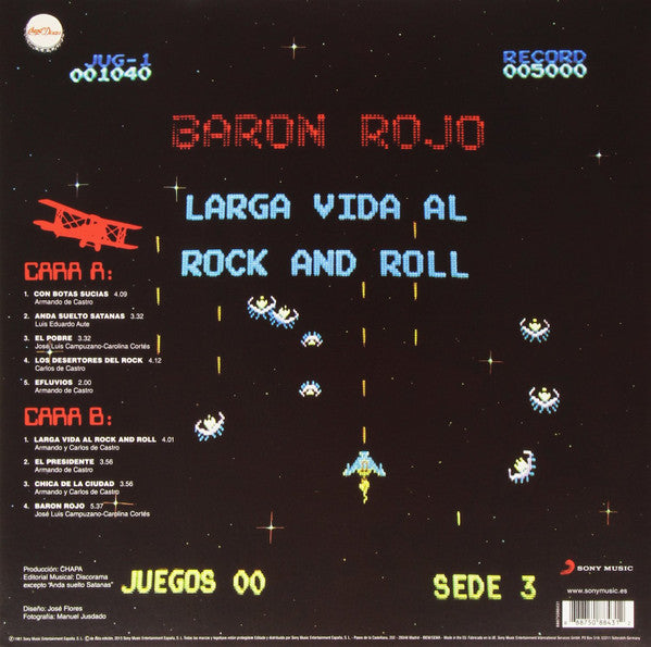 Baron Rojo – Larga Vida Al Rock And Roll - LP - 2015 - Chapa Discos – 88875088431 - NUEVO - PRECINTADO / NEW – SEALED.