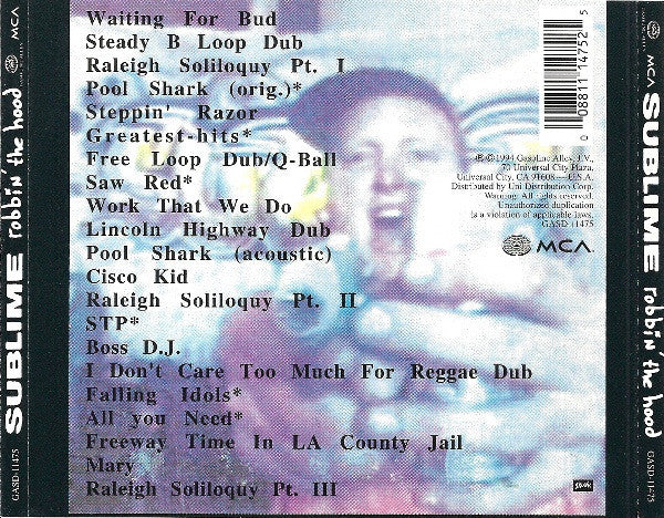 Sublime – Robbin' The Hood - CD - Muy Buen Estado / Very Good Condition (VG+ / M-)