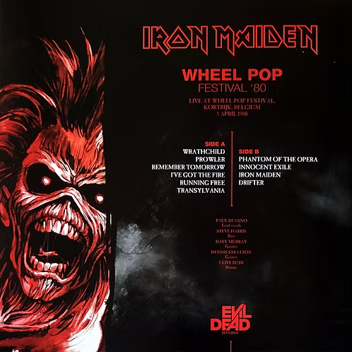 IRON MAIDEN LP Wheel Pop Festival '80 (Black/Red Quadrant Coloured Vinyl)