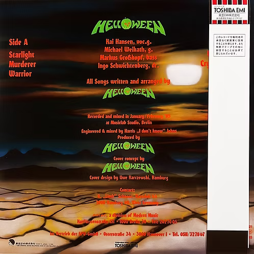 HELLOWEEN LP Helloween (Yellow Translucid Colour) with OBI