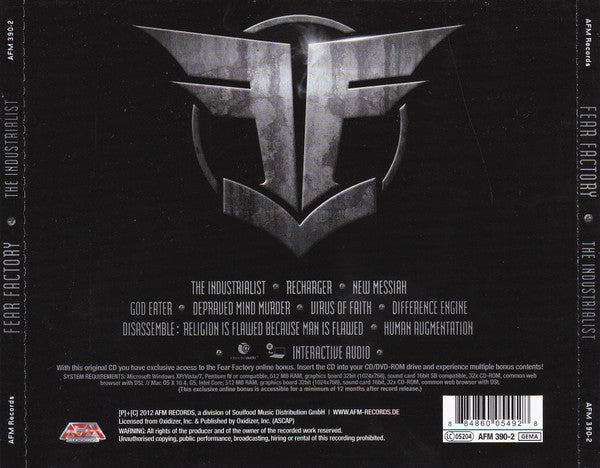 Fear Factory – The Industrialist - CD - NUEVO - PRECINTADO / NEW - SEALED.