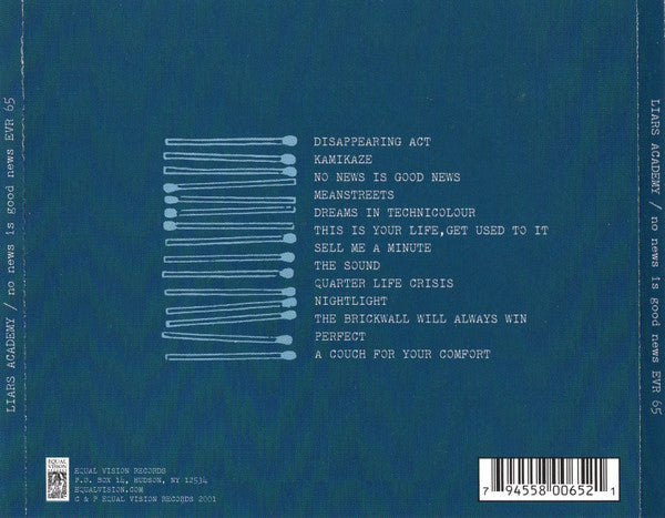 Liars Academy – No News Is Good News - CD - Nuevo sin usar pero no precintado / New and unplayed but not sealed.