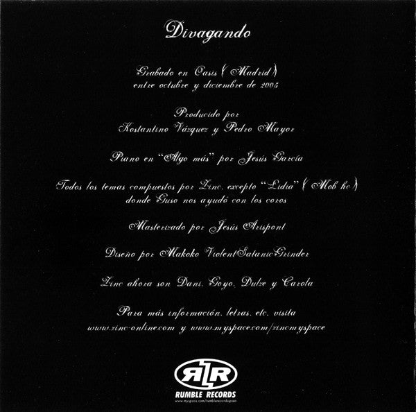 Zinc - Divagando (CD, Album)