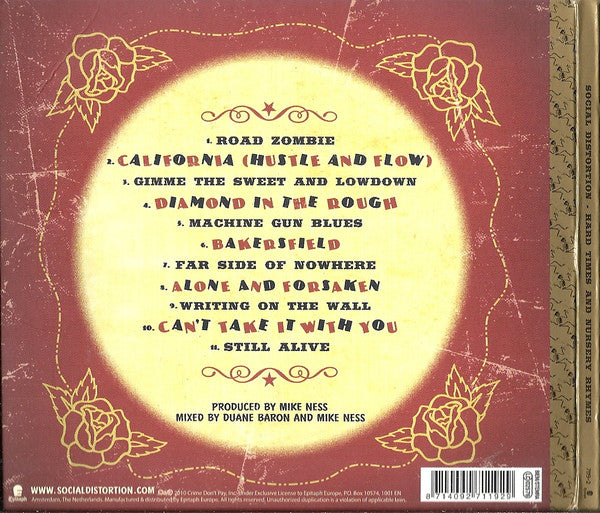 Social Distortion – Hard Times And Nursery Rhymes - CD - Digipak - Nuevo sin usar pero no precintado / New and unplayed but not sealed.