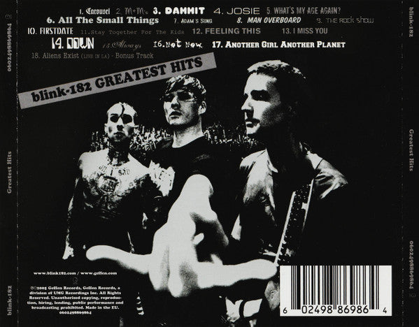 Blink-182 – Greatest Hits - CD - Nuevo sin usar pero no precintado / New unplayed but not sealed.