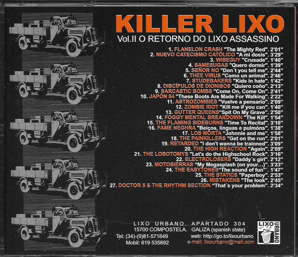 Killer Lixo - Vol. 2 - O Retorno Do Lixo Assassino - CD - 2000 - Lixo Urbano – LU015CD - NUEVO / PRECINTADO - NEW / SEALED.