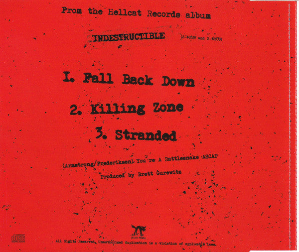 Rancid – Fall Back Down - CD, Single - 2003 - Hellcat Records – 936242651-2.2