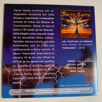 Tierra Santa – El Canto De Las Sirenas - CD, Single, Promo - 2003 - Locomotive Music - CD Muy Buen Estado (VG+) / Portada Muy Buen Estado (VG+)