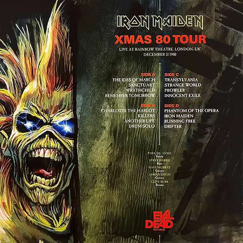 IRON MAIDEN 2xLP XMas 80 Tour (Yellow Translucid Coloured Vinyls)