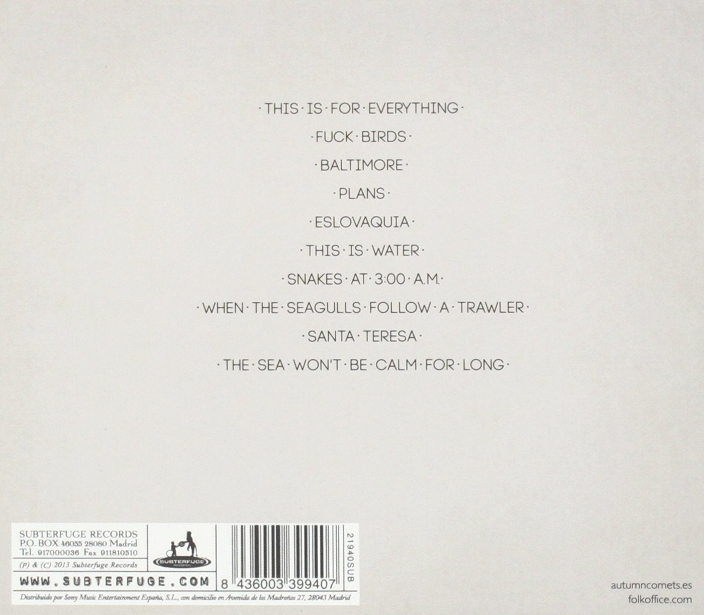 Autumn Comets – Moriréis En Camboya - CD - Digipak - 2013 - Subterfuge Records – 21940SUB