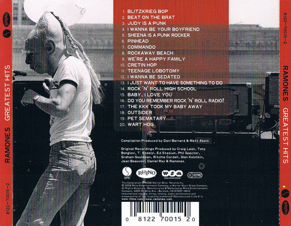 Ramones – Greatest Hits - CD - Nuevo sin usar pero no precintado / New unplayed but not sealed.