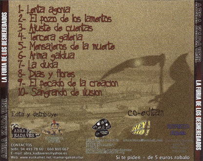 Abra Kadaver – La Furia De Los Desheredados - CD - 2004 - Biolenzia Sonora – 007
