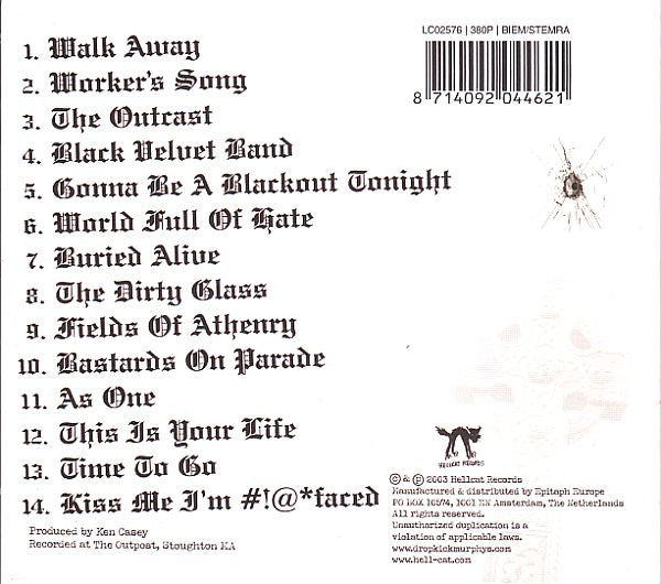 Dropkick Murphys – Blackout - CD - Digipak - Como Nuevo / Like New (M- / M-)