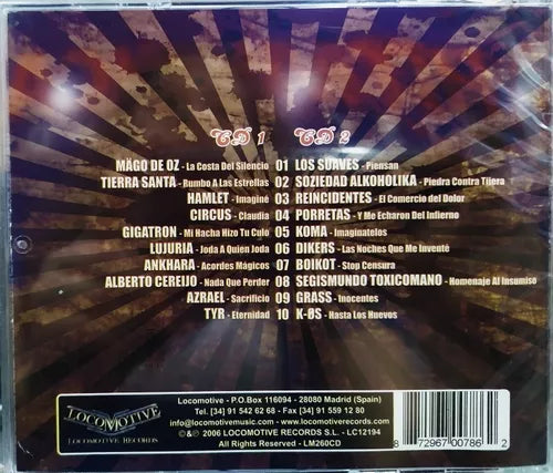 The Best of Rock en Español Vol. 1 - 2xCD - Mago de Oz, Los Suaves, Tierra Santa, S.A., Hamlet, Boikot, etc - Locomotive Records LM260