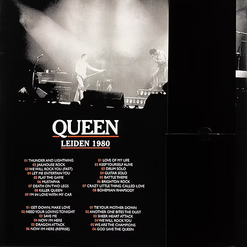 QUEEN 2xLP Leiden 1980 (Red Coloured Vinyls) with Poster, Booklet & Pass