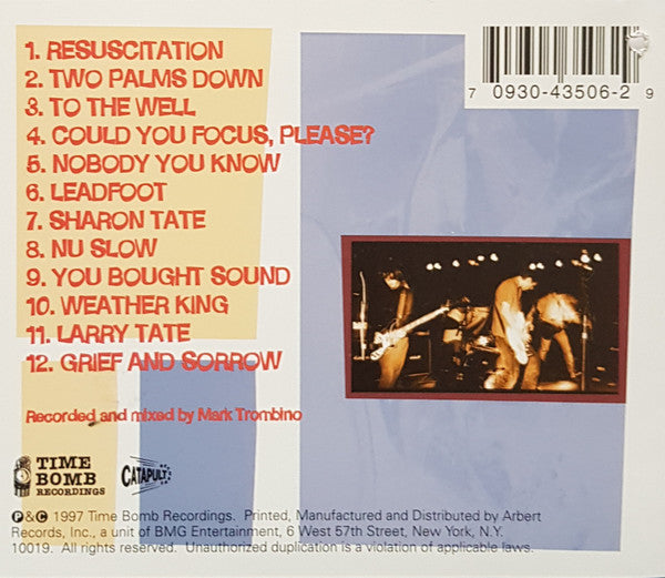 Crumbox – Resident Double U - CD - Small Punch Hole at Barcode - Pequeño Agujero en el Código de Barras - 1997 - Time Bomb Recordings – 70930-43506-2 - CD Como Nuevo (M-) / Portada Muy Buen Estado (VG+)