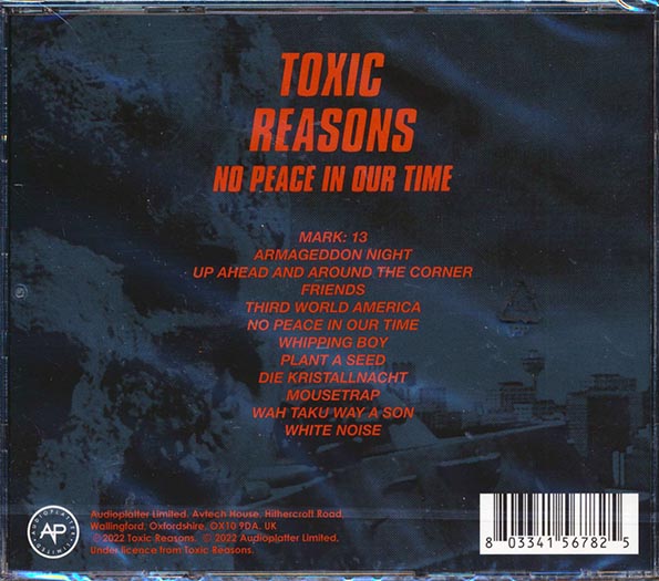 Toxic Reasons – No Peace In Our Time - CD