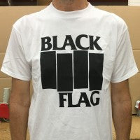 Black Flag - Logo White - Camiseta