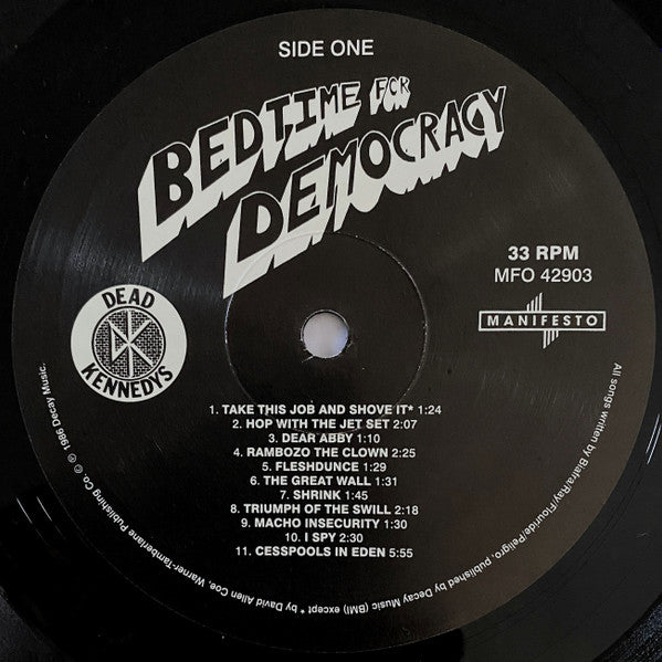 Dead Kennedys – Bedtime For Democracy - LP - 2003 - Manifesto – MFO 42903 - Vinilo Como Nuevo (M-) / Portada Como Nueva (M-)