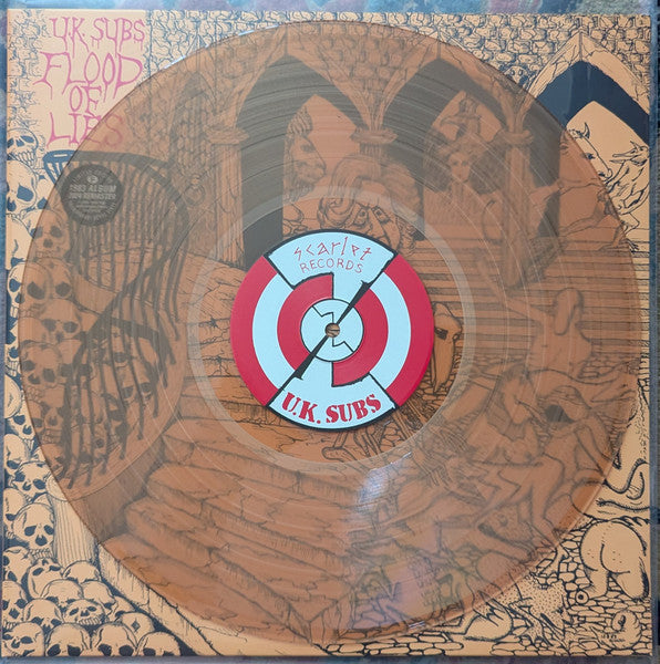 U.K. Subs - Flood Of Lies (LP, Album, Ltd, RM, Transparent Ochre)