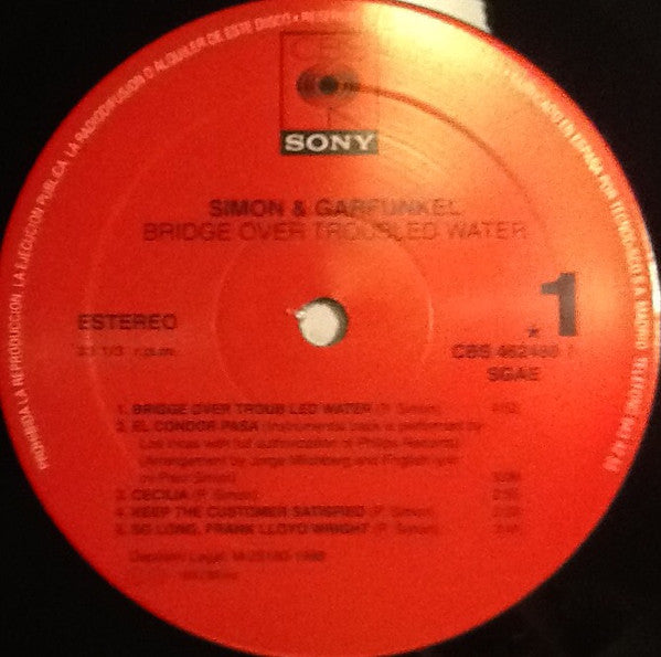Simon And Garfunkel – Puente Sobre Aguas Turbulentas - LP - 1988 - CBS – CBS 462488-1 - Vinilo Muy Buen Estado / Portada Muy Buen Estado (VG+/VG+)