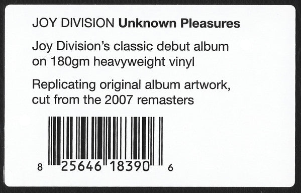Joy Division – Unknown Pleasures - LP - 180 gr. - NUEVO - PRECINTADO / NEW – SEALED.