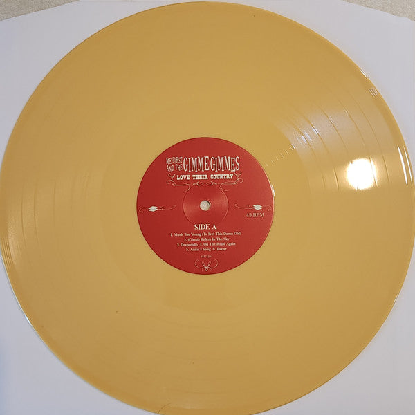 Me First And The Gimme Gimmes - Love Their Country (LP, Album, Ltd, RP, Mustard Yellow)