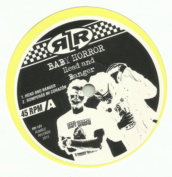 Baby Horror – Head & Banger - 7" - Vinilo AMARILLO / YELLOW Vinyl - 2015 - Rumble Records – RR131