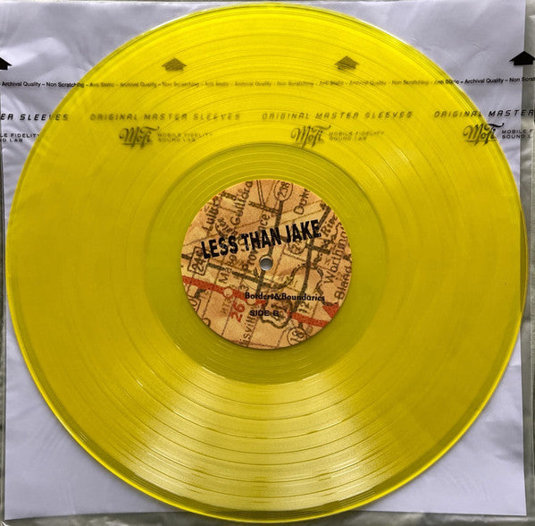 Less Than Jake - Borders & Boundaries (LP, Album, RE, Amarillo/Yellow + LP, S/Sided, Amarillo/Yellow + Ltd, 25t)