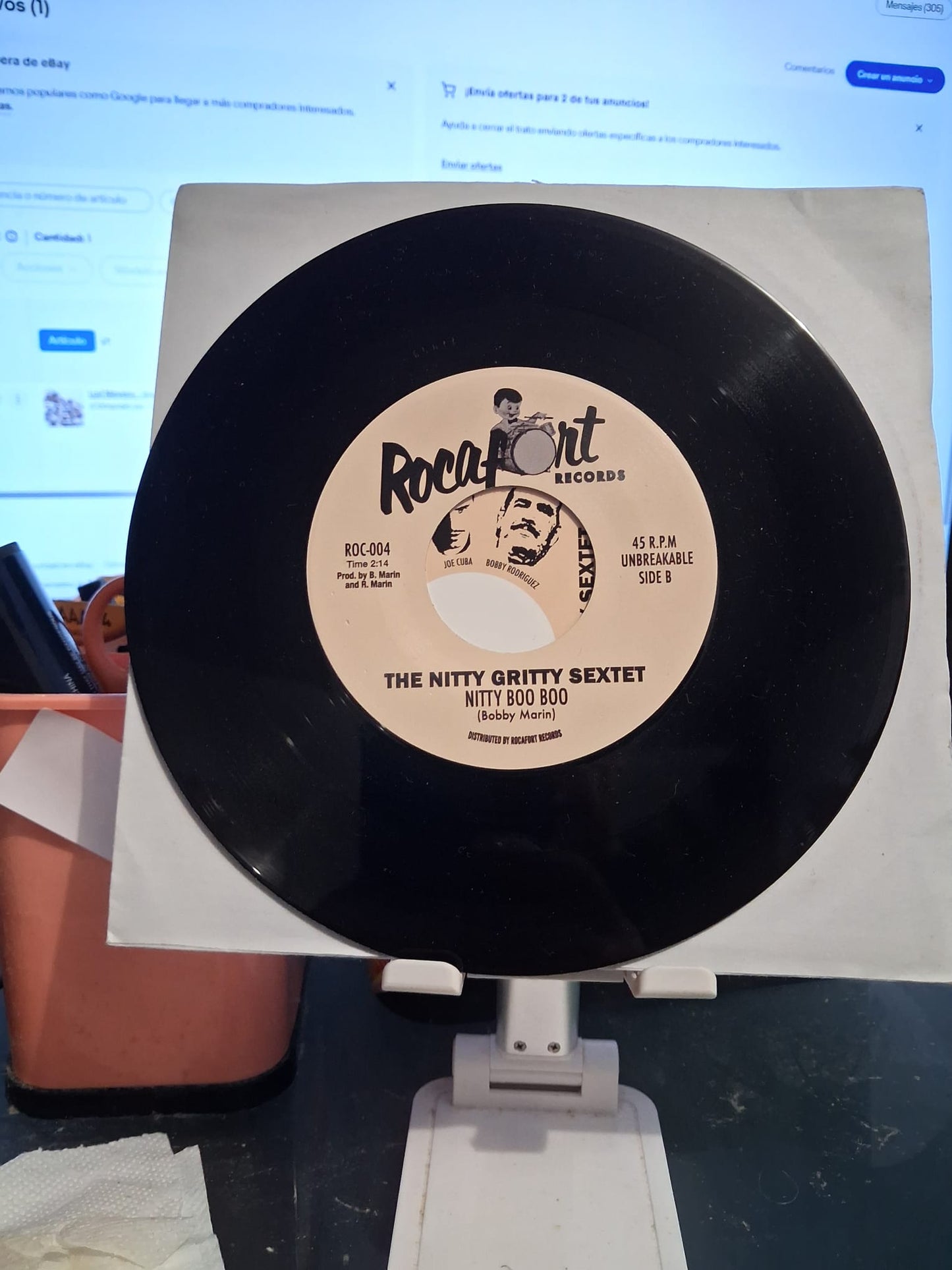 The Nitty Gritty Sextet – Something New / Nitty Boo Boo - 7" - 2014 -Rocafort Records – ROC-004 - Vinilo Como Nuevo / Portada Genérica (M-/Generic)