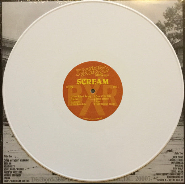 Scream – Still Screaming - LP - Blanco / White - With Insert and MP3 Download - 2008 -  Dischord Records ‎– DIS 9 V, Dischord Records ‎– № 9
