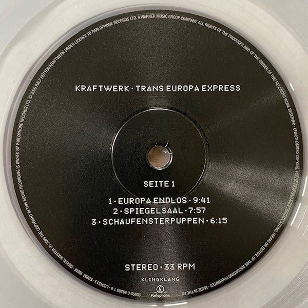 Kraftwerk – Trans Europa Express - LP - 180 gr- CLEAR - Kling Klang – 5099969958816, Parlophone – 50999 6 99588 1 6 - NUEVO / PRECINTADO - NEW / SEALED.