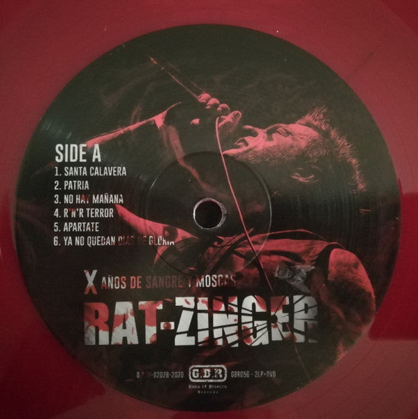 Rat-Zinger - X Años De Sangre Y Moscas - Zuzenean (2xLP, Album, Rojo / Red)