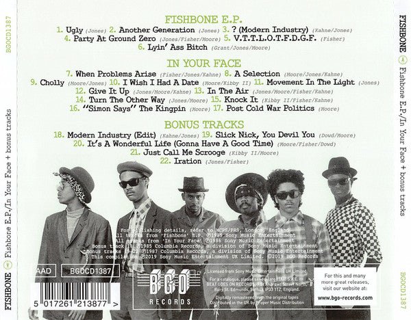 Fishbone - Fishbone E.P. ★ In Your Face ★ Plus Bonus Tracks - CD