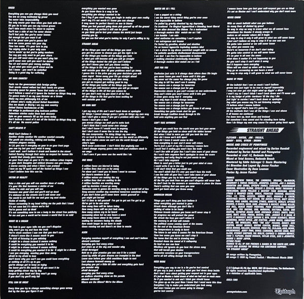 Pennywise – Straight Ahead - LP - Red And Black Galaxy - 2022 - Epitaph – 6553-1 - Nuevo sin usar pero no precintado / New unplayed but not sealed.