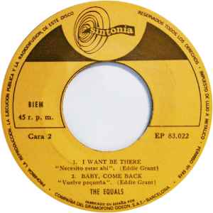 The Equals – The Equals - 7" - Edición Española - 1968 - Sintonia – EP 83.022, President Records – EP 83.022 - En estado Aceptable (VG/VG+)