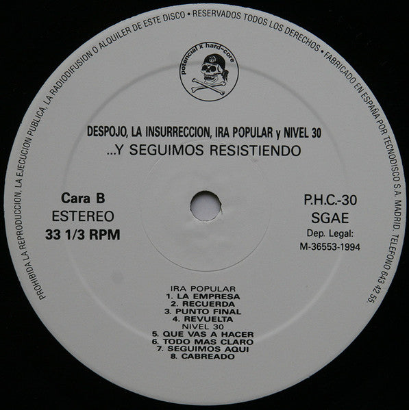 Y Seguimos Resistendo - LP - 1994 - Potencial Hardcore – PHC-30 - Vinilo Nuevo / Portada Muy Buen Estado (M/VG+)